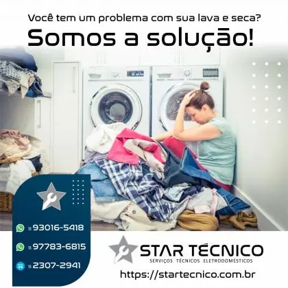 Consertos técnicos para lavadora de roupas abertura superior