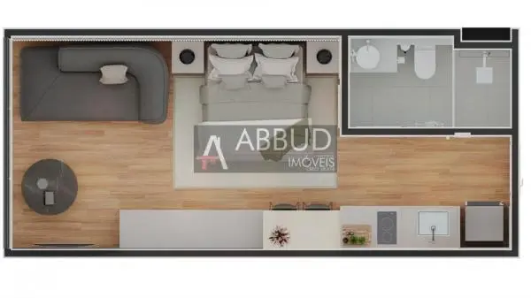 Excelente Apartamento Tipo Studio na Planta na Federal em São Lourenço MG