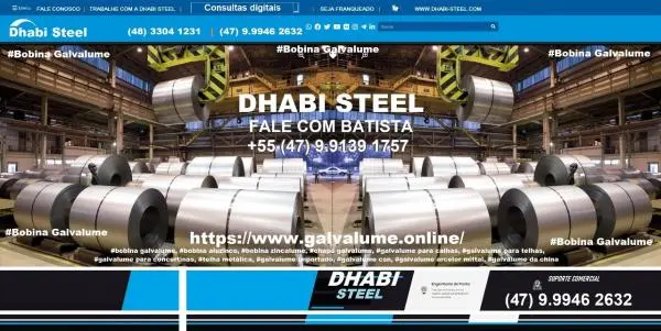 Rolo Galvalume  0, 40mm x 1200mm é na #Dhabi Steel