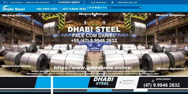 Rolo Galvalume  0, 40mm x 1200mm é na #Dhabi Steel