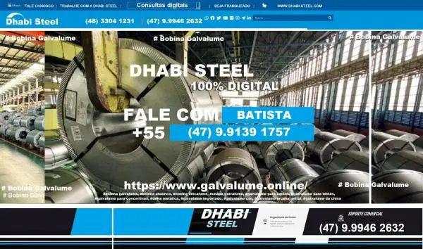 Somos a força do Galvalume no Brasil #Dhabi Steel
