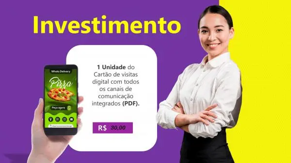 Cartão de Visita Digital e interativo.