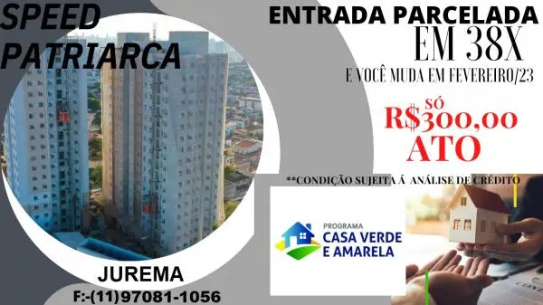 Excelente apartamento á 500mt da estação Patriarca