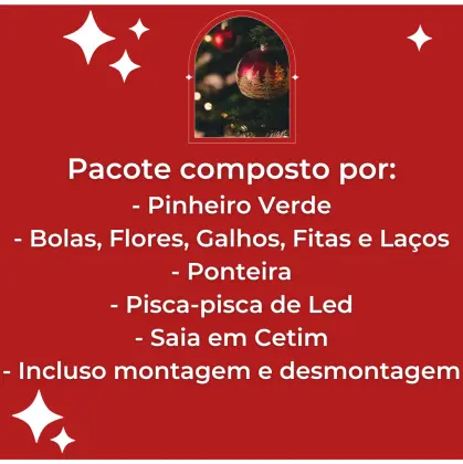 Locação de árvore de Natal decorada da Manduco Decor e Arquitetura - Brasília DF