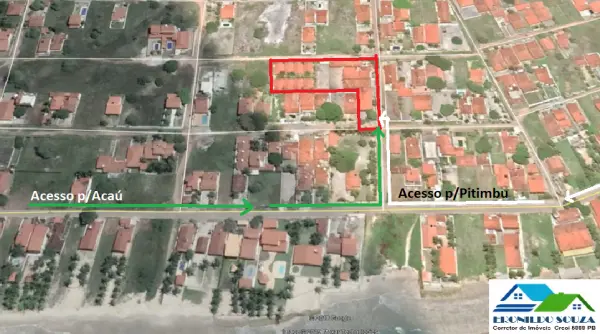 PITIMBU PB/BRASIL  - LOT. PRAIA AZUL - CASA A 100M DA PRAIA SERV. PARA COMERCIO