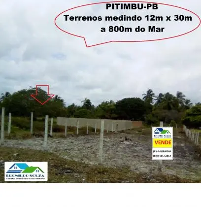 PITIMBU-PB/BRASIL  - PONTA DE COQUEIRO  - DOIS TERRENO A 600M DA PRAIA