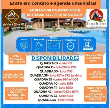 Lotes na Fazenda Real