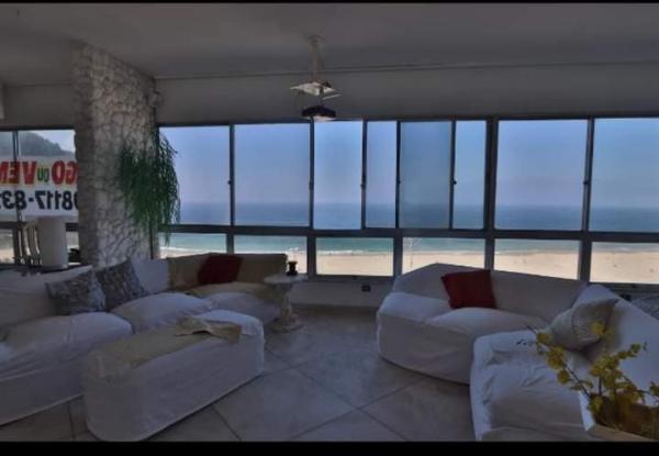 Apartamento copacabana 3 quartos (1 suite)  hidro,frente p/ mar - diária R$600