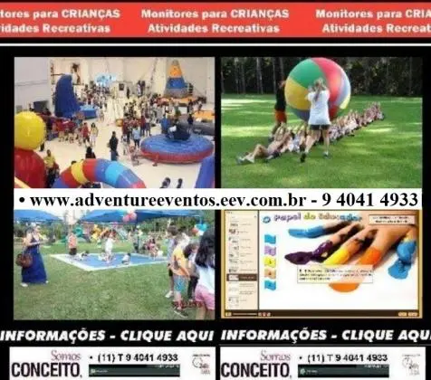 Organização Animação Monitores Recreação Infantil Barueri