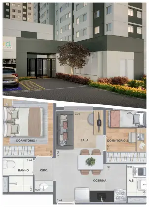 Apartamento na Planta Minha casa minha Vida, Média 2 anos para entrega