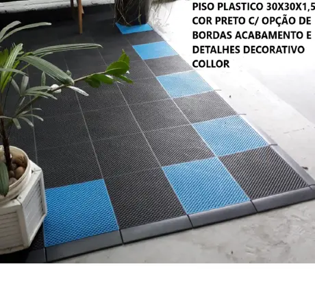Piso Estrados Decorado 30x30x1, 5 preto e coloridos