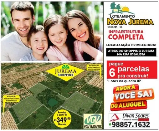 Terrenos, Lotes Financiados em Jurema na Caucaia CE A2