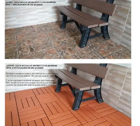 Deck Modulares Madeira Plástico Ecológico, entrega Rio Grande do Sul