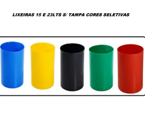 Lixeiras parede compactas-separação  coleta seletiva