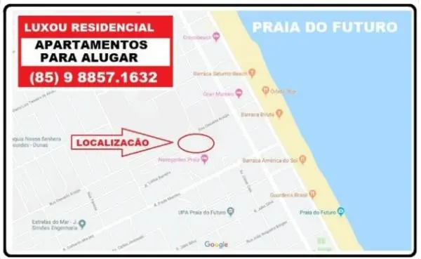 Apartamento Praia do Futuro, Condômino Fechado e Grátis, 01 Vaga