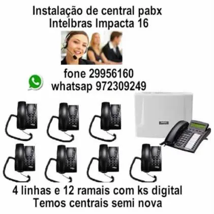 instalação e manutenção e suporte em centrais de PABX