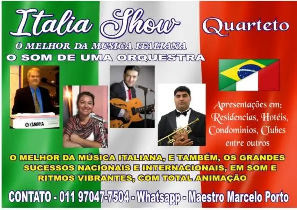 MUSICA ITALIANA ( QUARTETO ) PARA SUA FESTA - 011 97047-7504 - whatsapp