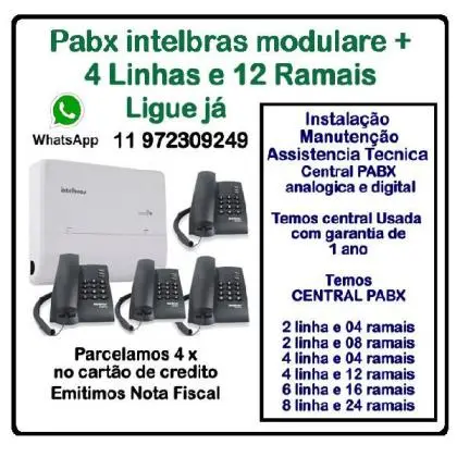 pabx linhas e ramais