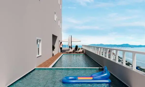 Apartamento com 02 suítes na praia em Porto Belo