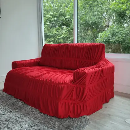 Capa para Sofá Retrátil e Reclinável 4 Lugares - Vermelho
