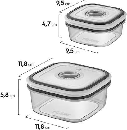 Kit Potes Herméticos de Plástico Electrolux Cinza 8 unidades