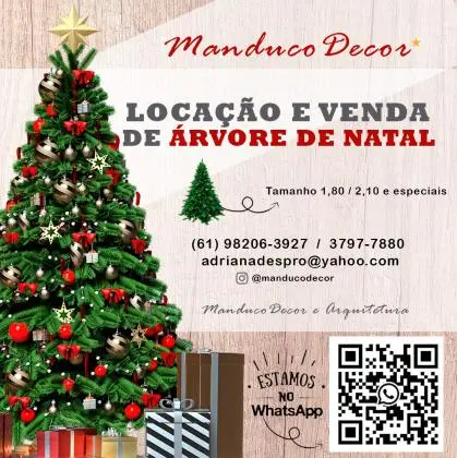 Aluguel e Venda de árvore de Natal decorada da Manduco Decor e Arquitetura