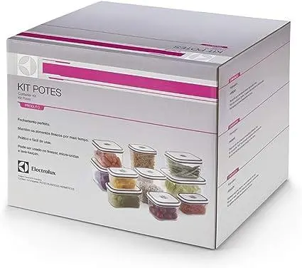 Electrolux - Kit Potes de Plástico Hermético, 10 unidades