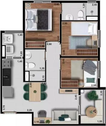 Átrio - Breve lançamento na Freguesia do Ó - 1, 2 e 3 dormitórios com terraço