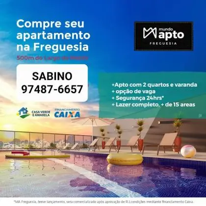 Mundo Apto Freguesia - Breve lançamento - 2 dormitórios com terraço