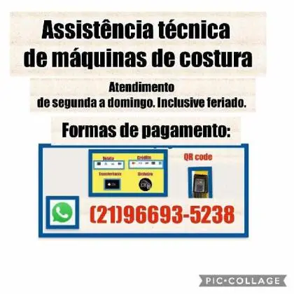 Mecânico de Máquinas de Costura atendimento em domicílio todos os dias da semana