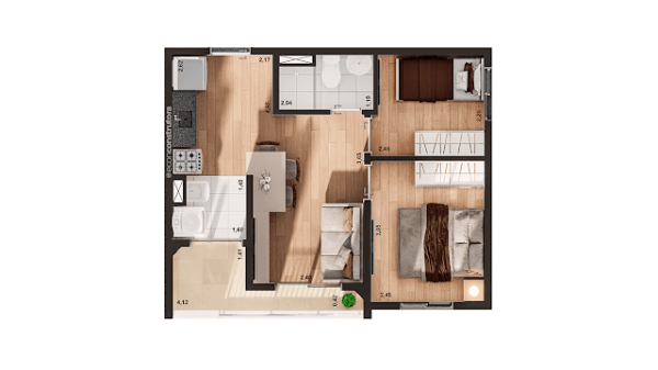 Nort Limão - 2 dormitórios com terraço - Opção de vaga - Obras iniciadas