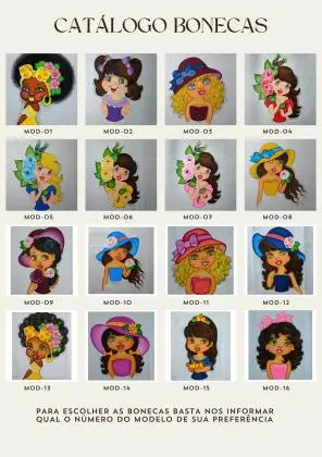 Pano de prato personalizado com boneca