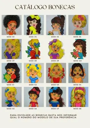 Pano de prato personalizado com boneca