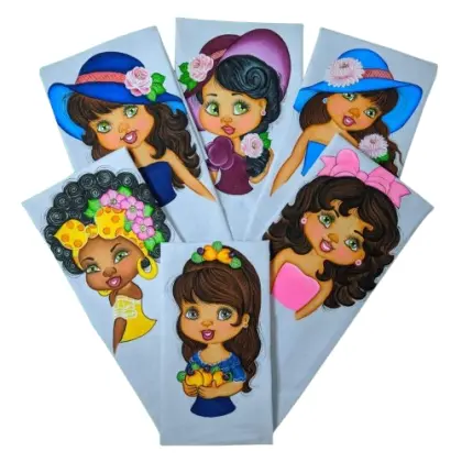 Pano de prato personalizado com boneca