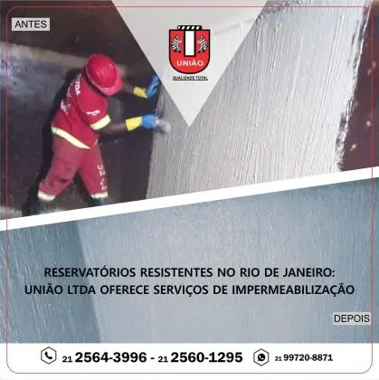 Impermeabilização de caixas d'água para casas, edifícios e indústrias