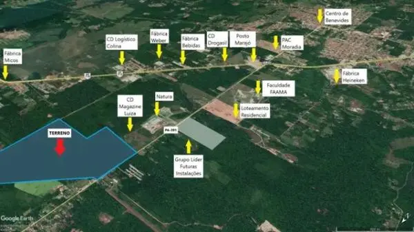 Terreno Benevides-PA | 1.650.000m2 (PA-391) Região metropolitana de Belém - R$40, 00/m2