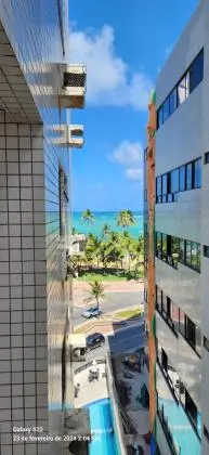 vendo apto mobiliado quarto e sala com vista para o mar