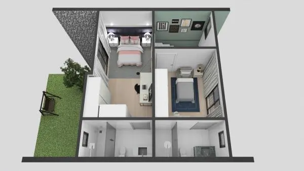 Pré venda (projeto na planta) de lindo Triplex Geminado localizado no bairro América, município de Joinville/SC