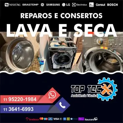 Lava e seca manutenção de marcas nacionais e importados