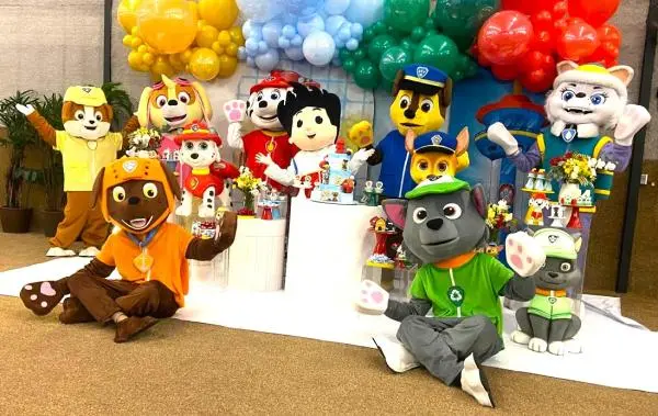 Patrulha Canina personagens vivos cover festa infantil