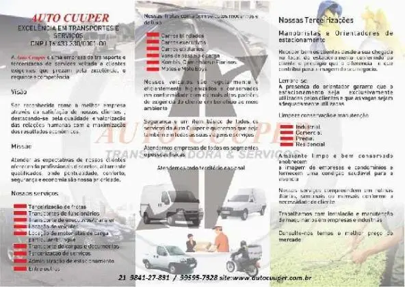 Autocuuper - Locação de veiculos sedan e utilitario c/ Motorista