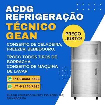 Conserto de geladeira, bebedouro e freezer em Salvador
