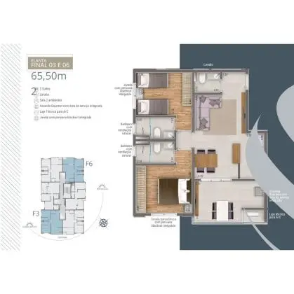 Oportunidade 1 a 2 quartos Edif. Atmosfera em Ribeirão Preto/SP