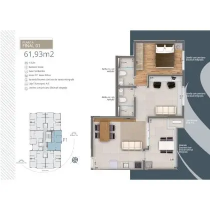 Oportunidade 1 a 2 quartos Edif. Atmosfera em Ribeirão Preto/SP