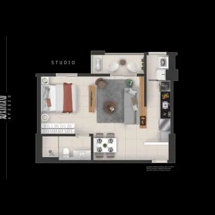Oportunidade Studio a 2 quartos APOGEO em Ribeirão Preto/SP