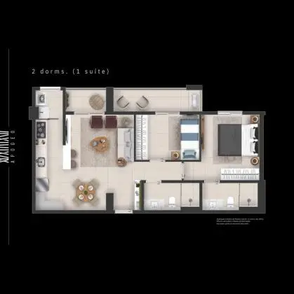 Oportunidade Studio a 2 quartos APOGEO em Ribeirão Preto/SP