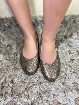 Sapatilha com Glitter Josy Medeiros nº 35