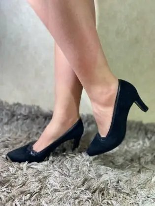 Sapato Feminino Camurça Preto Perfil nº 36