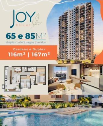 JOY BARUERI-BREVE LANÇAMENTO 65m² (02 suítes) e 85m² (03 dormitórios com suite)  Duplex 116m² e 167m²  Até 02 Vagas