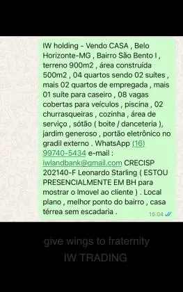 CASA BELO HORIZONTE BAIRRO SÃO BENTO I